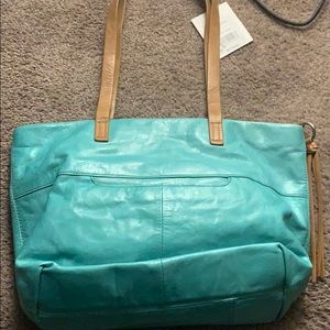 Aqua hobo bag